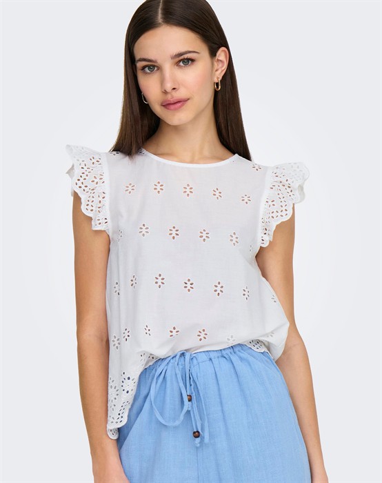 Lou Life Embroidery Open Back Top